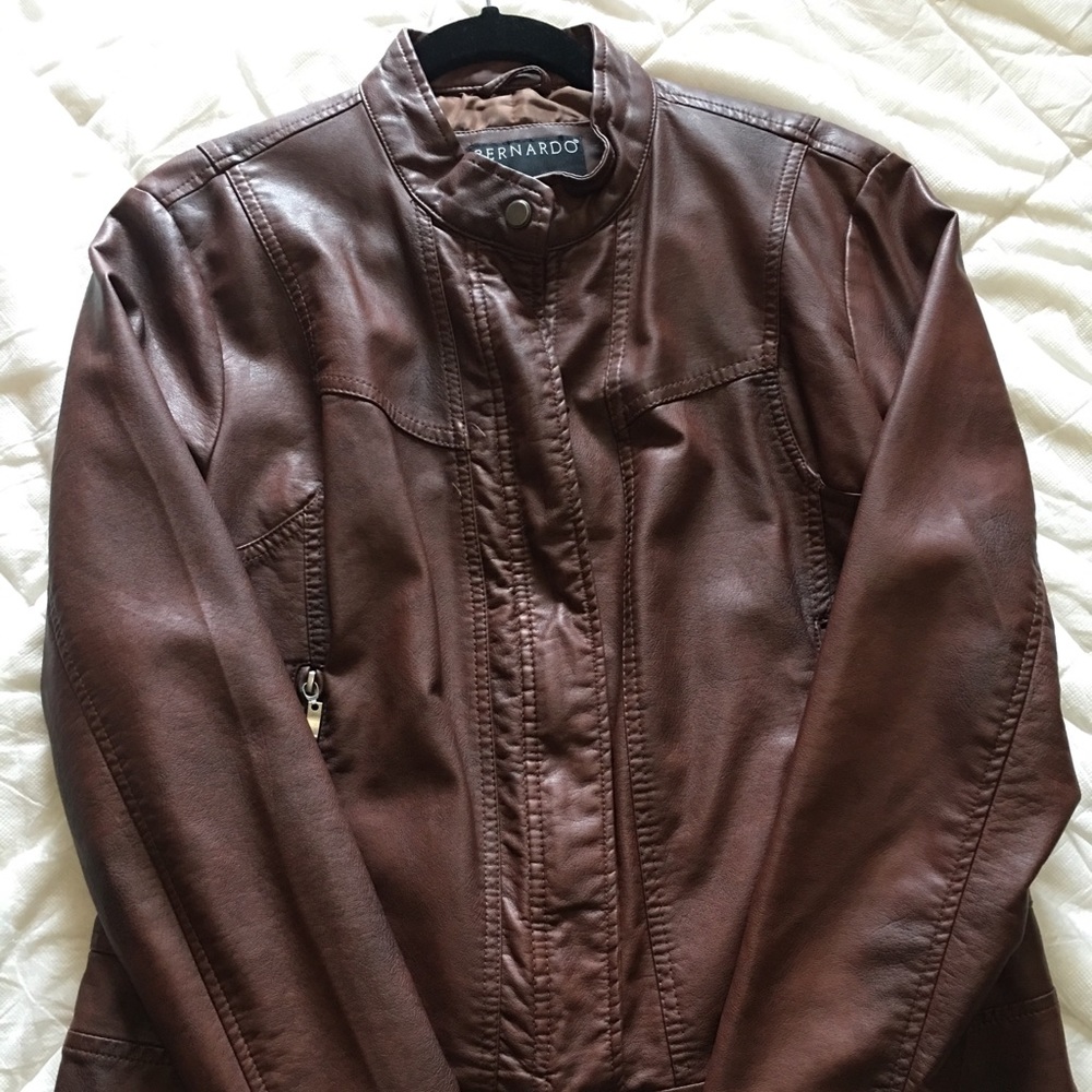 Brown pleather jacket